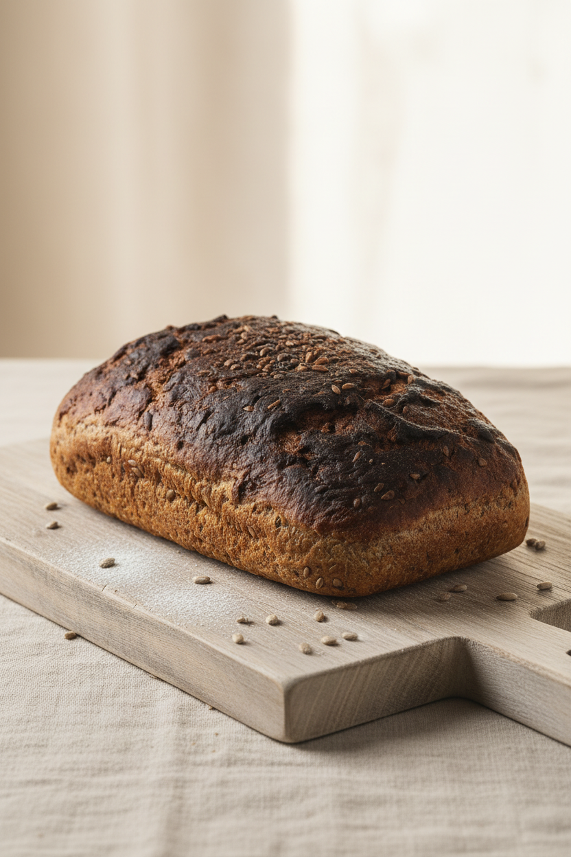 Dark Rye Bread – Light Artisan Background
