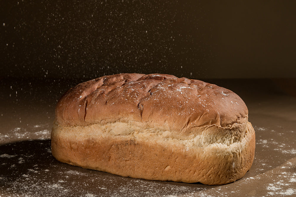 White loaf dusted with flour